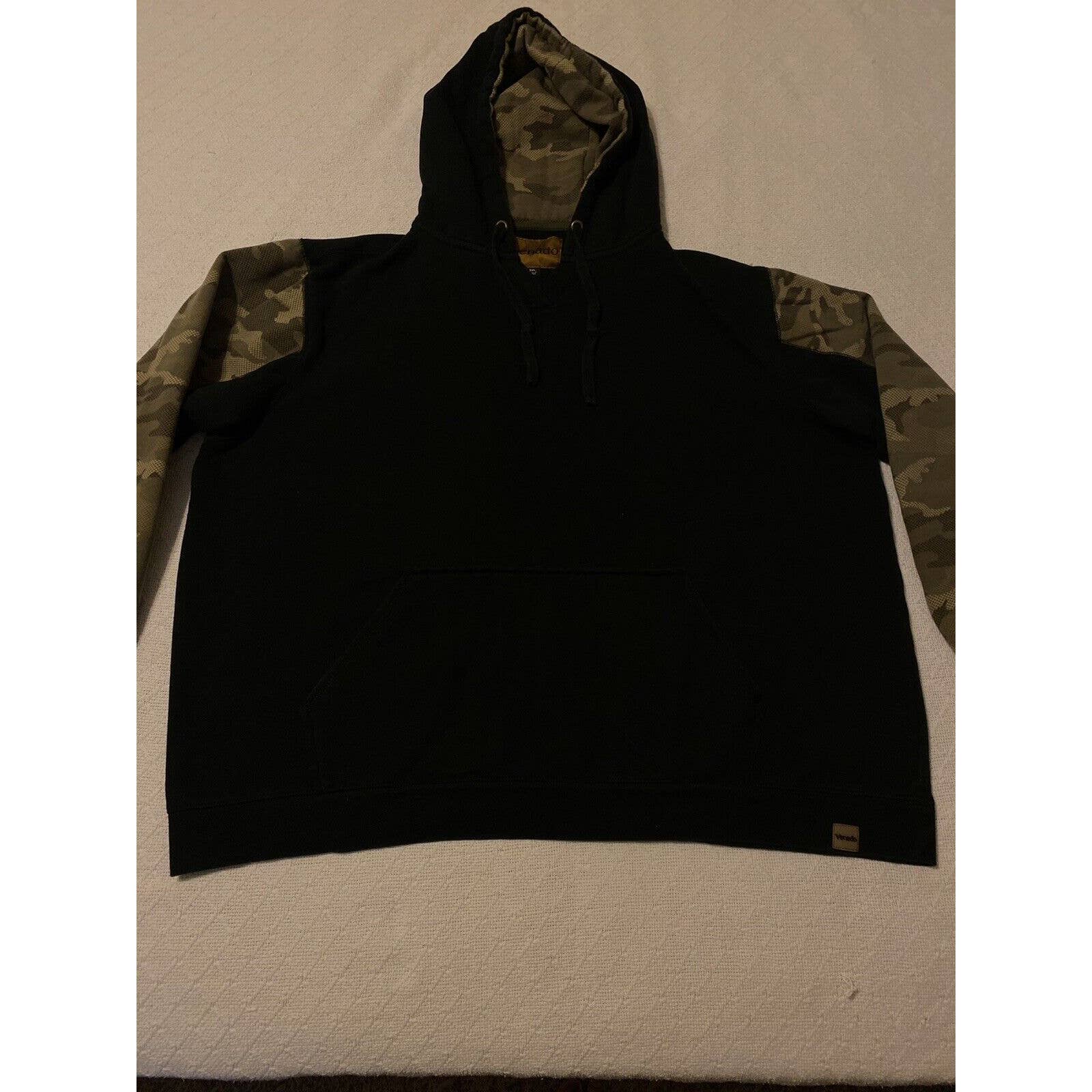 Venado Heavyweight Black Camo Hoodie Sweatshirt Mens 2xl Pockets